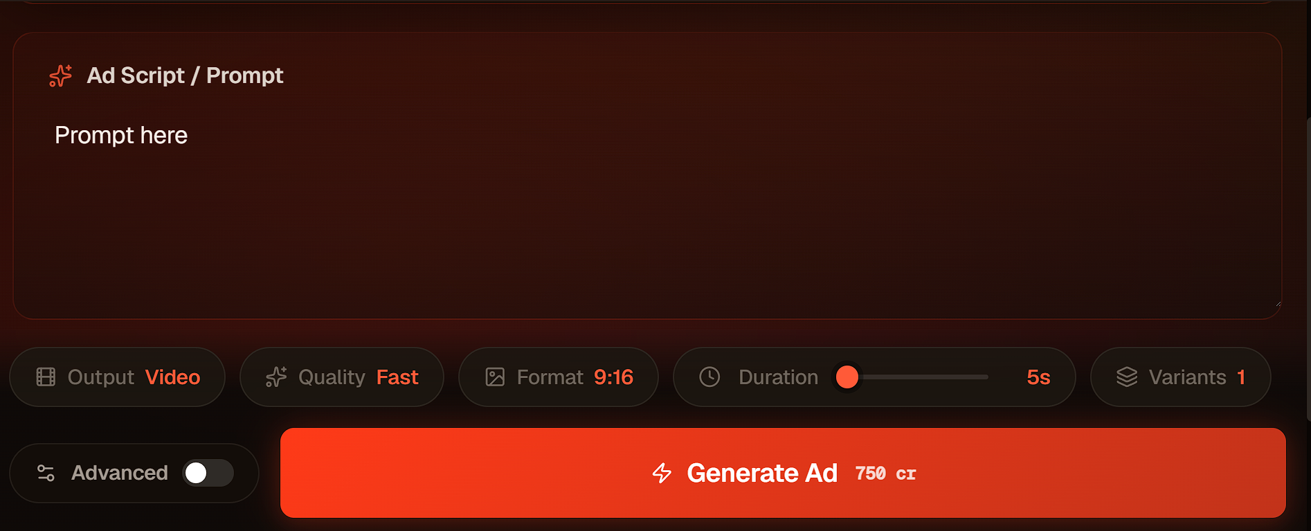 Generate button