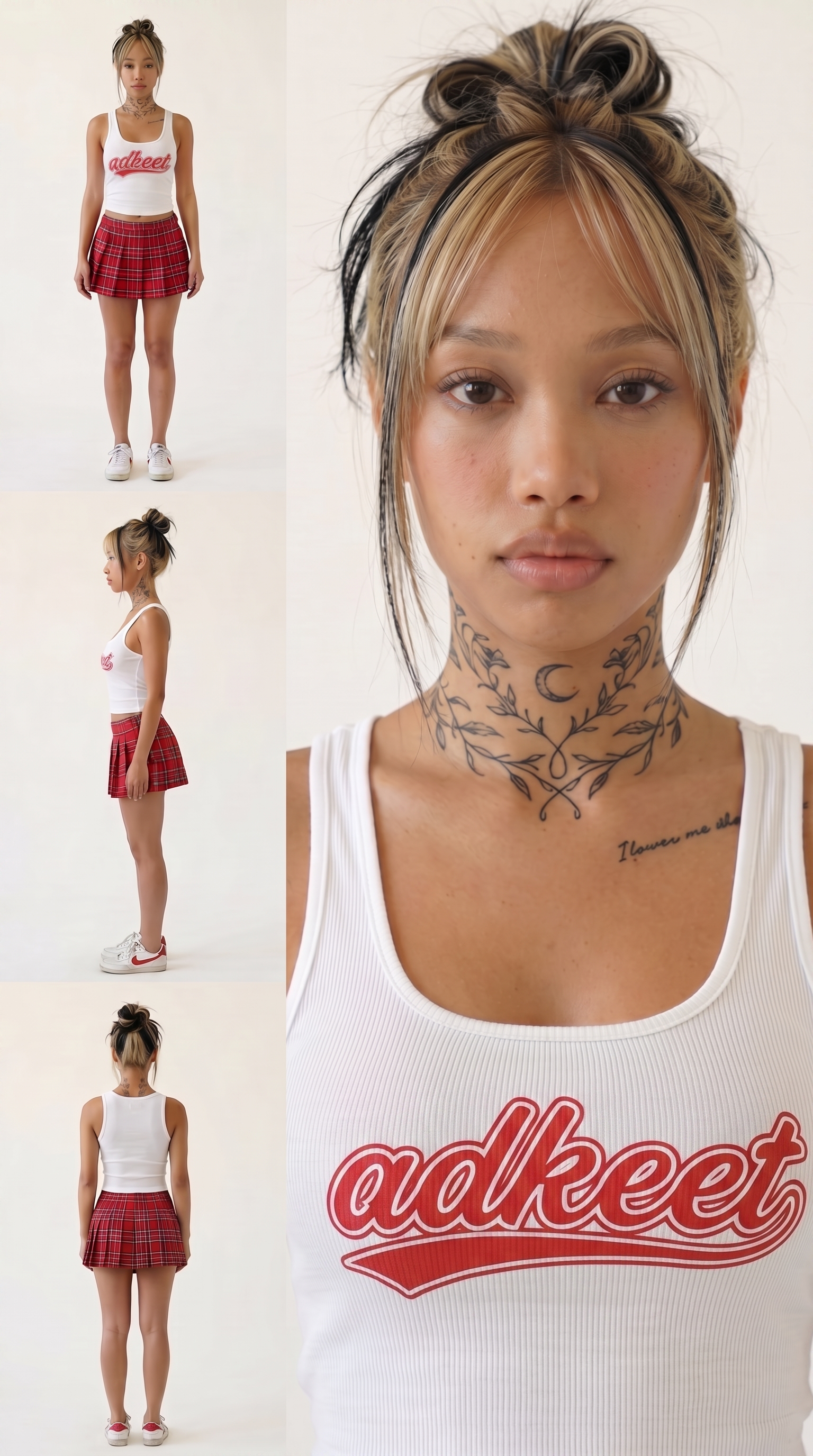 AI influencer created from scratch — full turnaround + portrait
